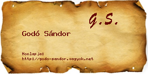 Godó Sándor névjegykártya